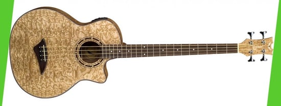 Dean Exotica Quilt Ash Acoustic Bass with Aphex (Gloss Natural)