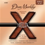 Dean Markley Helix Phos Acoustic Guitar Strings (2085 Extra Light, 10-47)