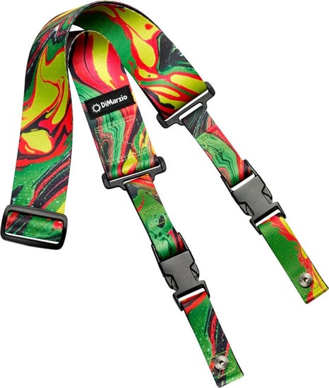 DiMarzio DD2241 Steve Vai ClipLock Strap, Green Universe