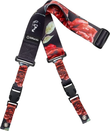 DiMarzio DD2246 Polyphia ClipLock Quick Release Strap, Black Floral Muse