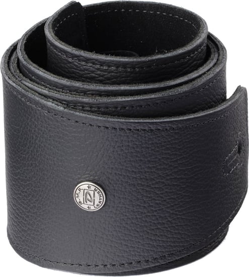 Dunlop BMF Italian Leather Strap, 3.5in, Triple Black