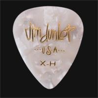 Dunlop 483P Genuine Celluloid Picks, Extra Heavy, White Pearloid, 12 Pack