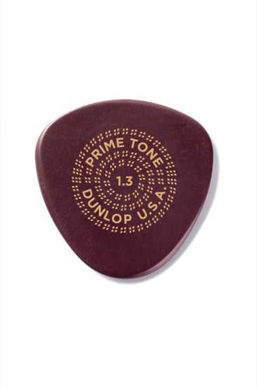 Dunlop 515P PrimeTone Semi-Round Picks, 1.3mm, Smooth, 3 Pack