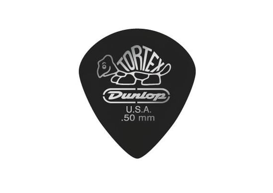 Dunlop 482P Tortex Jazz III Picks, 1.35mm, Pitch Black, 12 Pack