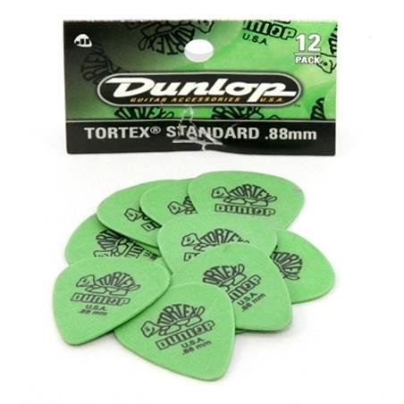Dunlop Tortex Standard Plectrum 12 Pack (.88 mm)