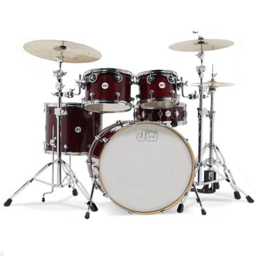 DW Design Series 4 Piece Shell Pack, Cherry Stain Gloss Lacquer
