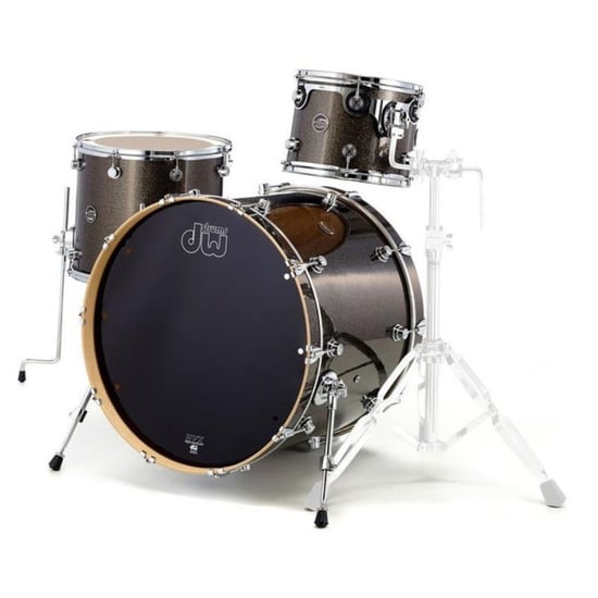 DW Performance Series 3 Piece Shell Pack 22in, Pewter Sparkle Finish