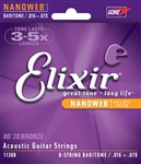 Elixir 80/20 Bronze 8-String Acoustic Baritone Guitar Strings (E11308)