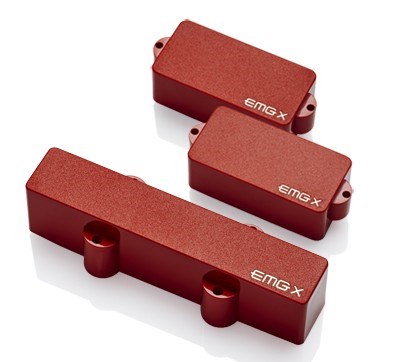 EMG FB-SET Frank Bello Pickup Set, PAX/JCSX, Red