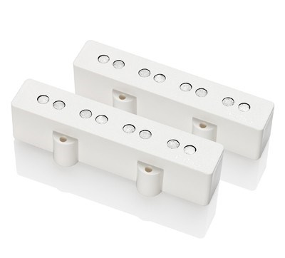 EMG JV-SET Traditional Style Active Jazz Bass Pickup Set, White