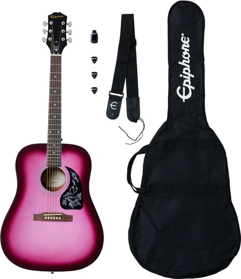 Epiphone Starling Acoustic Pack, Hot Pink Pearl