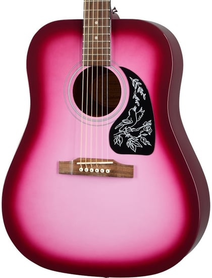 Epiphone Starling Square Shoulder Acoustic, Hot Pink Pearl