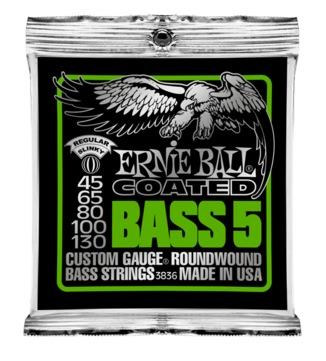 Ernie Ball 3836 Coated 5 String Regular Slinky Bass Strings (45-130)