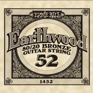 Ernie Ball 1452 Earthwood 80/20 Bronze Acoustic Single String, 52