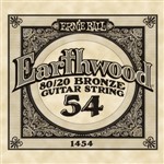 Ernie Ball 1454 Earthwood 80/20 Bronze Acoustic Single String, 54