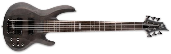ESP LTD B-206SM Bass, Spalted Maple, 6 String, See-Thru Black Satin