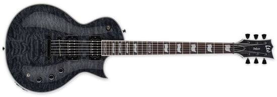 ESP LTD EC-1000 Piezo, Quilt Maple, See-Thru Black