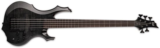 ESP LTD F-1005 5 String Bass, See-Thru Black