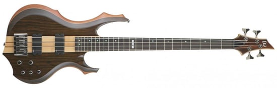 ESP LTD F-4E Bass, Ebony, Natural Satin