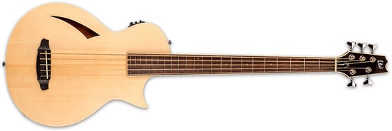 ESP LTD TL-5 Thinline 5 String Electro Acoustic Bass, Natural Gloss
