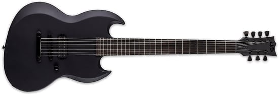 ESP LTD Viper-7 Baritone Black Metal, 7 String, Black Satin