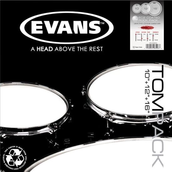Evans EC2 Coated SST Drum Head Pack (Rock) - ETP-EC2SCTD-R