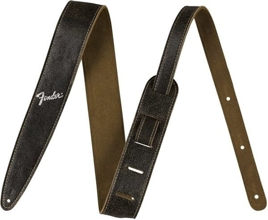 Fender 2” Distressed Leather Strap Black