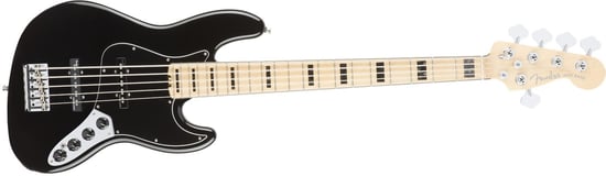 Fender American Elite Jazz Bass V (Black, Maple)