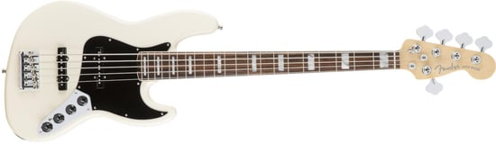 Fender American Elite Jazz Bass V (Olympic White, Rosewood)
