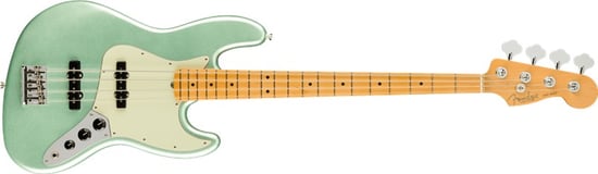 Fender American Professional II Jazz Bass, Maple Fingerboard, Mystic Surf Green