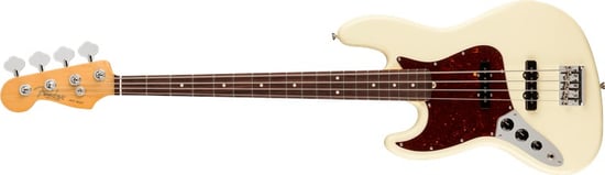 Fender American Professional II Jazz Bass, Rosewood Fingerboard, Olympic White, Left Handed