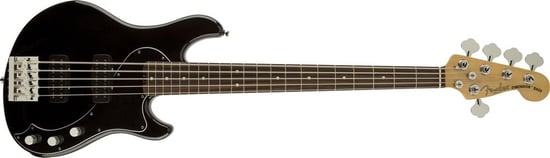 Fender American Standard Dimension Bass V HH (Black, Rosewood)