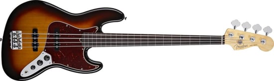 Fender American Standard Jazz Bass Fretless (3 Colour Sunburst, Rosewood)