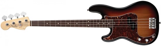 Fender American Standard Precision Bass Left Handed (3 Colour Sunburst, Rosewood)