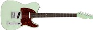 Fender American Ultra Luxe Telecaster, Rosewood Fingerboard, Transparent Surf Green