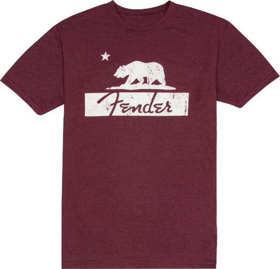 Fender Burgundy Bear Unisex T-Shirt M