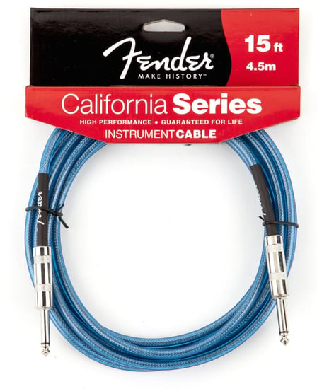 Fender California Series Instrument Cable 15' (Lake Placid Blue)