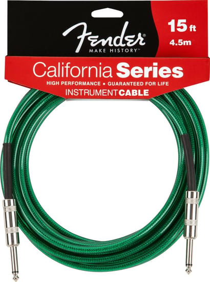 Fender California Series Instrument Cable 15' (Surf Green)