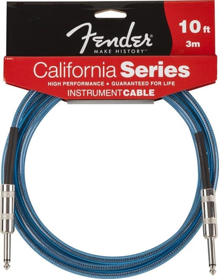 Fender California Series Instrument Cable (3m, Lake Placid Blue)
