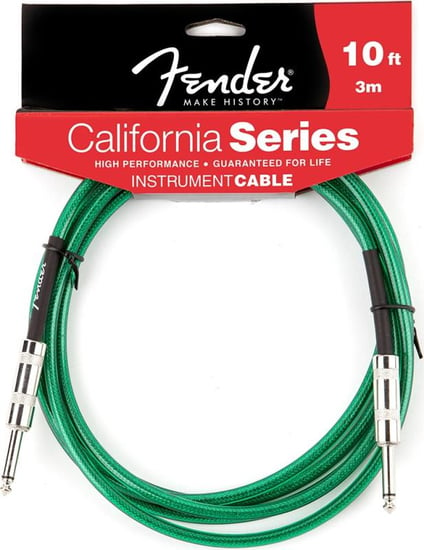 Fender California Series Instrument Cable (3m, Surf Green)