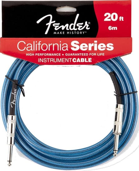 Fender California Series Instrument Cable (6m, Lake Placid Blue)