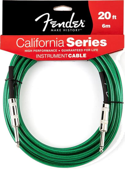 Fender California Series Instrument Cable (6m, Surf Green)