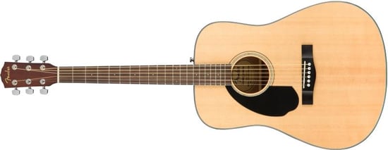 Fender CD-60S Dreadnought Acoustic, Natural, Left Handed