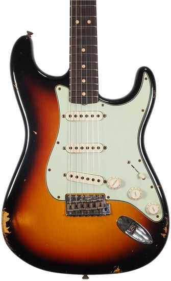 Fender Custom Shop 1963 Stratocaster Relic, 3-Tone Sunburst