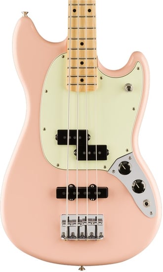 Fender FSR Offset Mustang Bass PJ, Maple Neck, Shell Pink