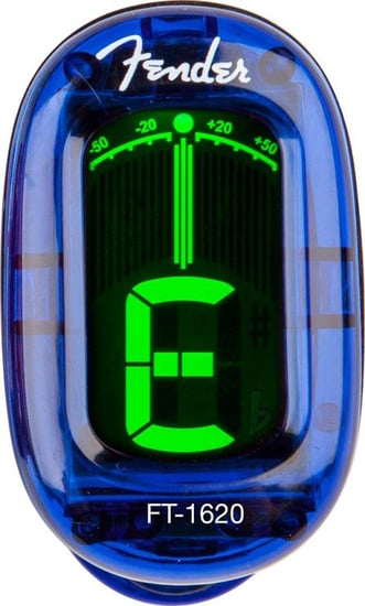 Fender FT-1620 California Series Clear Clip-On Tuner (Lake Placid Blue)