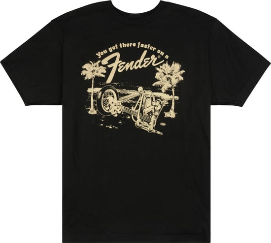 Fender Get There Faster T-Shirt Black M