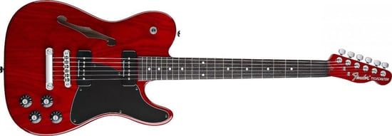 Fender Jim Adkins JA-90 Telecaster Thinline (Crimson Red Transparent)