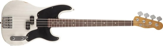 Fender Mike Dirnt Road Worn Precision Bass (White Blonde, Rosewood)