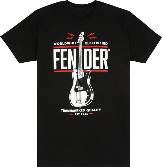 Fender P Bass T-Shirt Black S